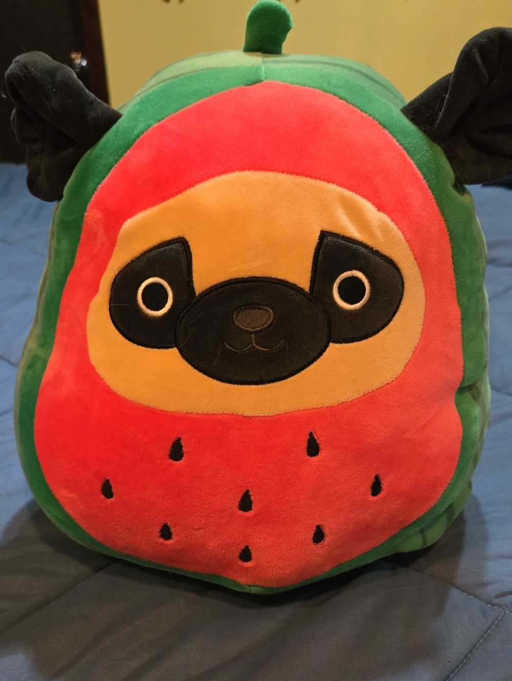 Squishmallows Green Red Watermelon Pug Plush